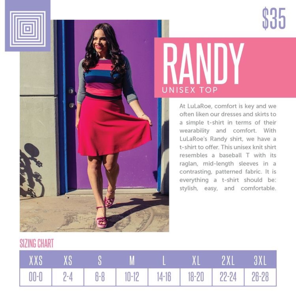 LuLaRoe Randy Baseball Tee - Picture 2 of 2
